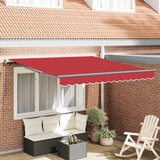 vidaXL Ručna Uvlačiva Tenda Crvena 350x250 cm, Tkanina za zamjenu tende za okvir 3,5x2,5 m Crvena Cijene