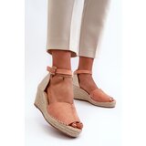 PE1 Comfortable Women's Sandals On Wedge Light pink Dellia | Shoptok.si