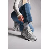 Marjin Women's Sneaker Thick Sole Lace Up Multi-piece Sneakers Letes Gray
