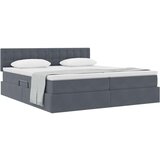  Postelja s shranjevanjem z vzmetnico Temno siva 90 x 200 cm, (5000100434) | Shoptok.si