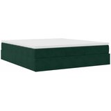  Otomanski krevet s madracem tamnozeleni 160x200 cm baršunasti | shoptok.hr