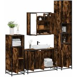 Maison Chic Kopalniška garnitura - Kopalniški sestavi 4-delna dimljeni hrast inženirski les, (21787130) | Shoptok.si