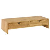 SoBuy stojalo za monitor pisalni organizator z 2 predaloma v barvi lesa v skandinavskem slogu, (20815125) Cene