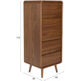 Zuiver Rjava komoda iz masivnega jesena 45x112x40 cm Rise – | Shoptok.si