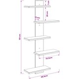  Floating polica za zid Betonska siva 48,5 x 15 x 101 cm | shoptok.hr