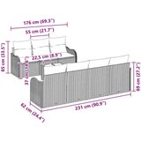  Sjedeća garnitura za vrt Bež 55 x 55 x 37 cm poliratan | shoptok.hr