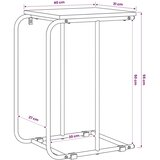  Bocni stol Crni hrast 40 x 31 x 55 cm Konstruirano drvo - Crni hrast | shoptok.hr