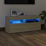 vidaXL TV omarica z LED lučkami sonoma hrast 90x35x40 cm, (20620848) Cene