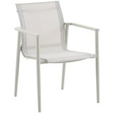 SUNFUN Vrtni stol Iris (Do x Š x V: 63 x 63 x 85 cm, Siva/Bež, Aluminij in tekstilen, Možnost nakladanja) | Shoptok.si