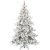  Umjetno božićno drvce s nogom Bijelo 240 cm PVC i čelik | shoptok.hr