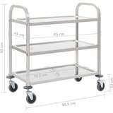  Kuhinjska kolica s 3 razine od nehrđajućeg čelika 96,5x55x90 cm | Eponuda.com