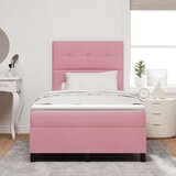 Box Posteljica s vzmetnico Roza 120x200 cm Žamet, (22051706) | Shoptok.si