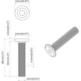  Vijak za zaključavanje Jednobojno 2514 pcs Srebrno Čelik | shoptok.hr