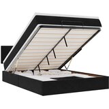  Otomanski krevet s madracem&LED crni 140x190 cm baršunasti | shoptok.hr