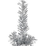  Tanka umjetna polovica božićnog drvca sa stalkom srebrna 240 cm | shoptok.hr