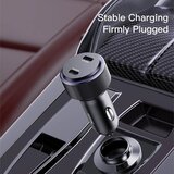 Yesido Avto polnilec (Y48) - 2x Type-C hitro polnjenje 60 W - črn | Shoptok.si