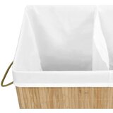  Košara za rublje od bambusa s 2 odjeljka 100 L | shoptok.hr