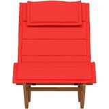  Ljuljačka ležaljka s jastukom od punog drva akacije - Crvena 1 | shoptok.hr