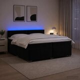  s box springom, madracem i LED-om Crna 200 x 200 cm | shoptok.hr
