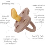 Hevea ortodontska cucla 0-3m puder roze | Eponuda.com