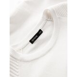 Ombre Men's raglan sweater with ribbed sleeves - white | shoptok.hr