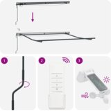 vidaXL Automatska uvlačiva tenda s LED bijela 300x250 cm, Zamjenska tenda za okvir 3x2.5 m bijela | shoptok.hr