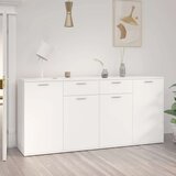  Komoda bijela 160 x 36 x 75 cm od konstruiranog drva | Eponuda.com