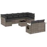  10-dijelni set vrtnih sofa od poliratana s jastucima sivi | shoptok.hr