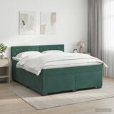  Boxspring krevet s madracem Tamnozelena 160 x 200 cm Baršun Cijene
