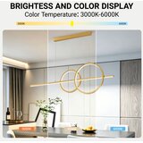 Brilagi LED prigušiva luster na sajli SIGNATURE LED/53W/230V 120 cm zlatna + daljinski upravljač | Eponuda.com