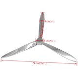  Zidni propeler aluminijski srebrni 70 cm | shoptok.hr