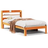 vidaXL Posteljni okvir brez vzmetnice voščeno rjav 90x190 cm borovina Cene