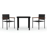  3-dijelni vrtni blagovaonski set crni | shoptok.hr