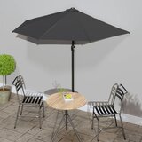 Balkonski suncobran s aluminijskom šipkom 270 x 144 cm antracit | shoptok.hr