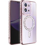 Avizar Ovitek za Redmi 15C, združljiv z MagSafe, z obrobo iz okrasnih kamnov, Roza, (5000189308) | Shoptok.si