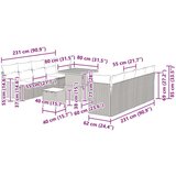  set vrtnih kavčev s 11 kosi in blazinami Črn Poli Ratan Akacija | Shoptok.si