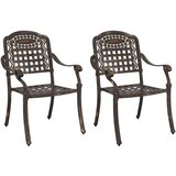 Vrtna stolica 2 pcs Bronzana 55 x 56,5 x 91cm Aluminij | shoptok.hr