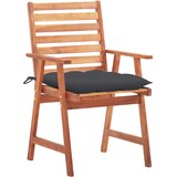 The Living Store Vrtni jedilni stoli 2 kosa z blazinami trden akacijev les - Zunanji Stol, (21461121) | Shoptok.si