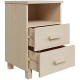 vidaXL Nočna omarica 2 kosa medeno rjava 40x35x62 cm trdna borovina | Shoptok.si