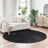 Tepih od umjetne ovčje kože TAFALLA Crna Ø 200 cm Poliester | shoptok.hr