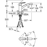 Grohe 303072431 Start vrtljiva izvlečna kuhinjska armatura | Shoptok.si