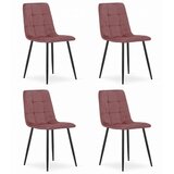 KARA stolica - ružičasti baršun / crne noge x 4 | shoptok.hr