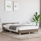  Okvir kreveta bez madraca smeđesivi 120 x 200 cm od tkanine | shoptok.hr