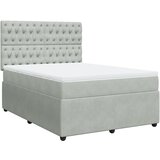 Maison Chic Box spring postelja - Vzmetna postelja z vzmetnico svetlo siv 140x190 cm žamet SL17194, (21895038) | Shoptok.si