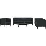  Set sofe 3 pcs Crna 194 x 74.5 x 70.5 cm Umjetna koža | shoptok.hr