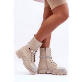 Boto Women's Embellished Leather Boots Workery Beige Totah | shoptok.hr