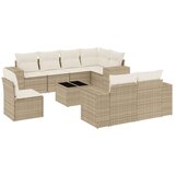  9-dijelni set vrtnih sofa s jastucima bež od poliratana | shoptok.hr
