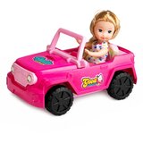 Mini Doll in a Cabriolet Off-Road Vehicle Set with a Dog Figurine | Shoptok.si