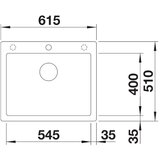 Blanco PLEON 6 VULKAN SIVA 615x510/220 mm