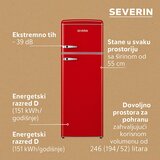 Severin Retro samostojeći hladnjak, crveni, 246 L, RKG 8983 | shoptok.hr